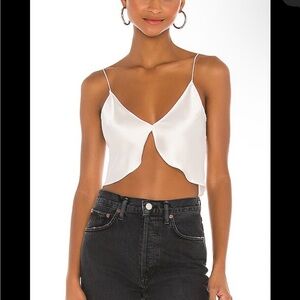 Avila by Revolve Cami Rae Cropped Silk Tank